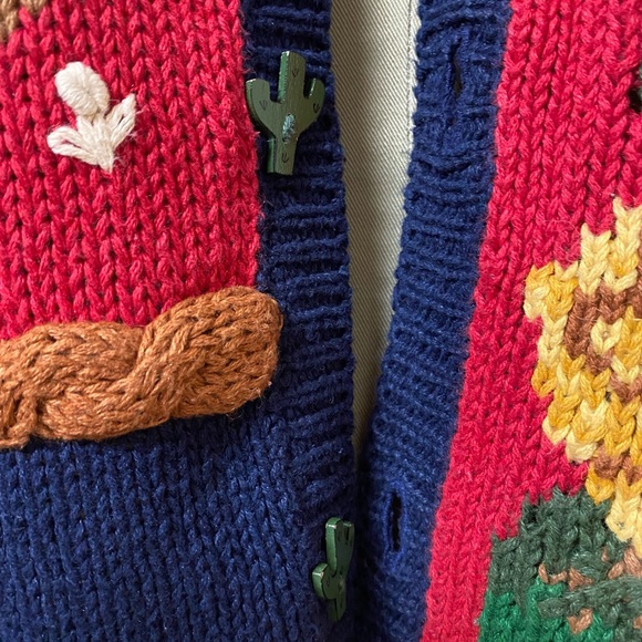 Hand-knit Robin Sinkler Texas cardigan - Picture 3 of 5